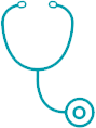 line drawing of a stethoscope