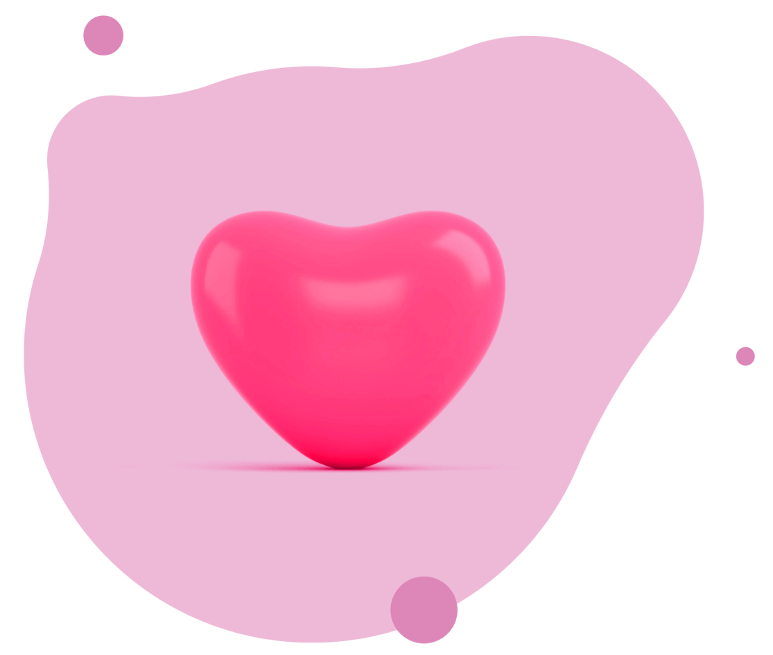 Pink Heart on pink background
